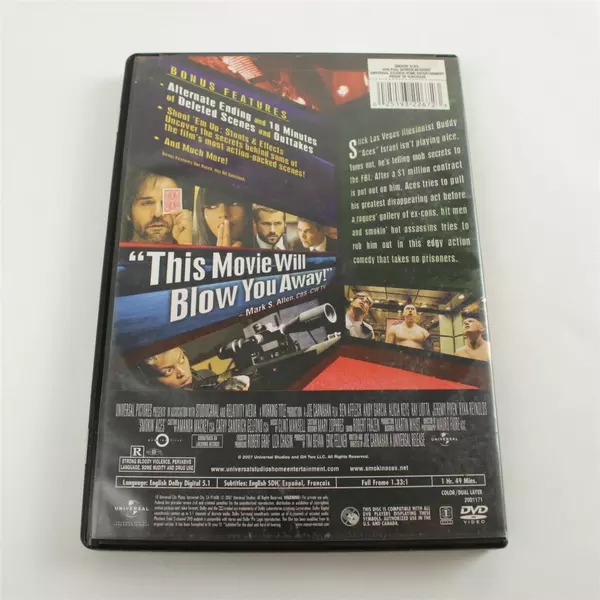Smokin' Aces (Full Screen Edition) DVD 2007 Ryan Reynolds Ben Affleck