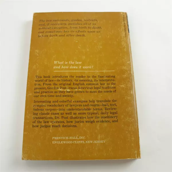 1963 An Introduction to the Law Charles Gordon Post History & Interpretation