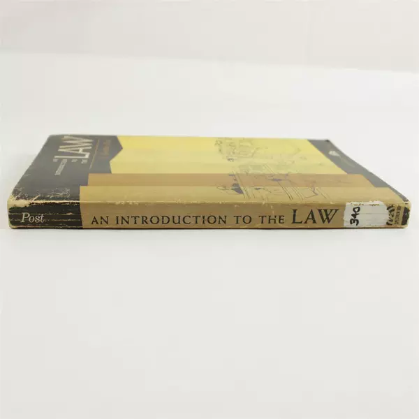 1963 An Introduction to the Law Charles Gordon Post History & Interpretation