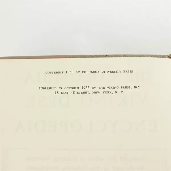 The Columbia Viking Desk Encyclopedia A-K HC 1953