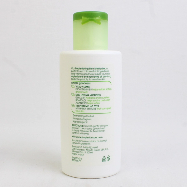 Simple Sensitive Skin Experts Replenishing Rich Moisturizer (Full, 4.2 Fl Oz)