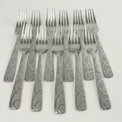 Set of 11 Conquest Cambridge Stainless Steel Dinner Forks 8"