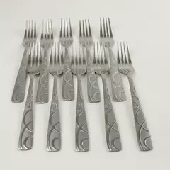 Set of 10 Conquest Cambridge Stainless Steel Dinner Forks 8"
