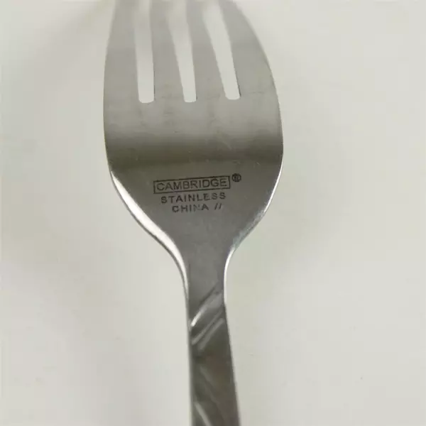 Set of 6 Cambridge Conquest Stainless Salad Forks Mid-Century Vintage