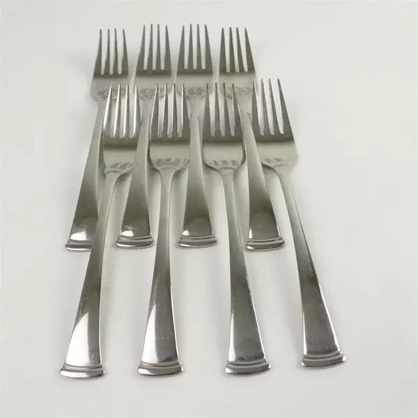 Set of 8 Oneida Fantasia Stainless Steel Salad Forks 7-1/8"