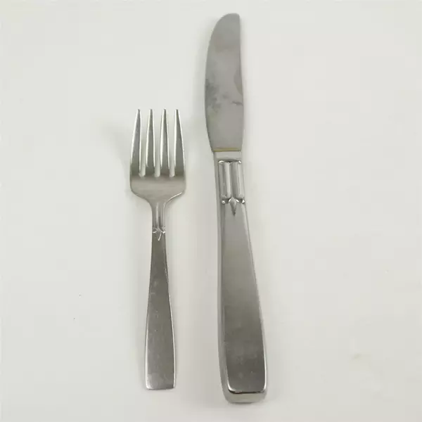 Lot of 3 Oneida Satin Accent Stainless Baby Fork Youth Knife Master Butter