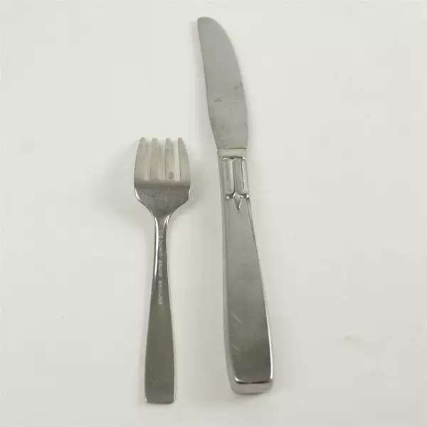 Lot of 3 Oneida Satin Accent Stainless Baby Fork Youth Knife Master Butter