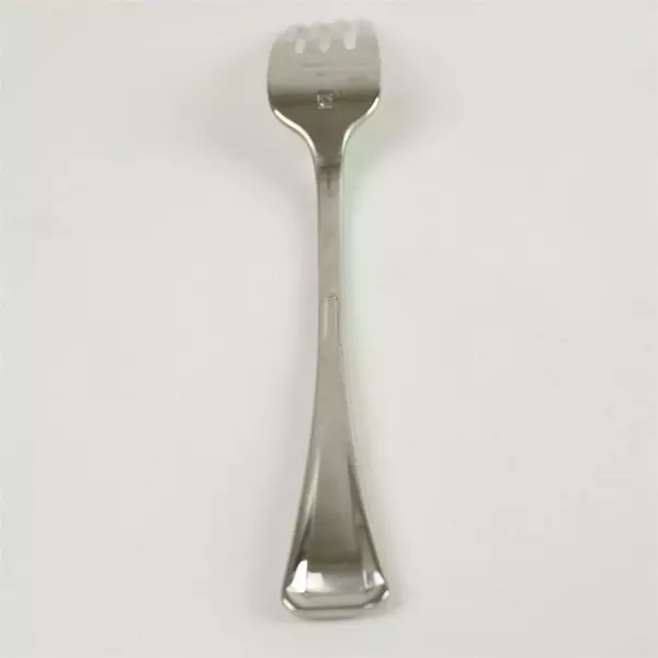 Lot of 2 Oneida Faceta Stainless Small Cold Meat Serving Fork & Sugar Spoon