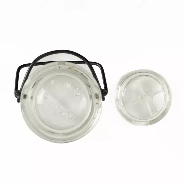 Vintage Wheaton USA No.27 Clear Glass Canning Jar with Lid, Gasket & Bail