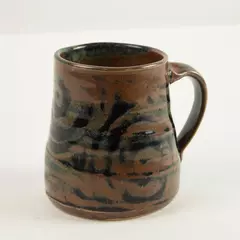 Brown Ceramic Coffee Mug Classic Rounded Shape 