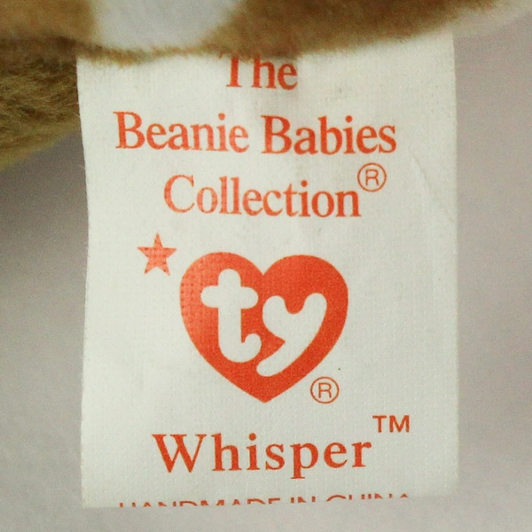 TY Beanie Baby Whisper 1998 Brown Deer With Ear Tag Error 1997 Plush Doll Toy