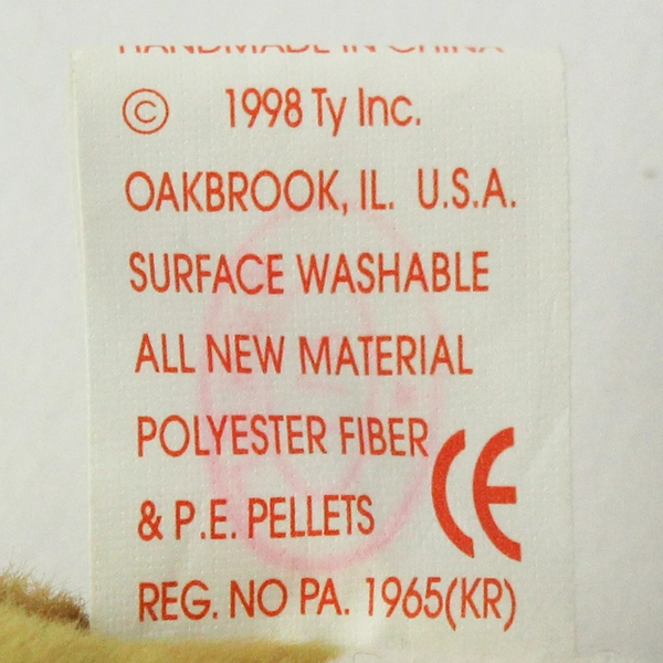 TY Beanie Baby Whisper 1998 Brown Deer With Ear Tag Error 1997 Plush Doll Toy