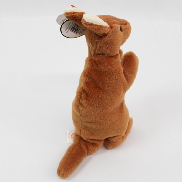 TY Beanie Babies Pouch 1996 Brown Kangaroo & Joey With Tag Plush Toy