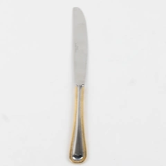 A Wallace Silver Regal Pearl Gold Accent Front/Back Dinner Knife 8.75" Good