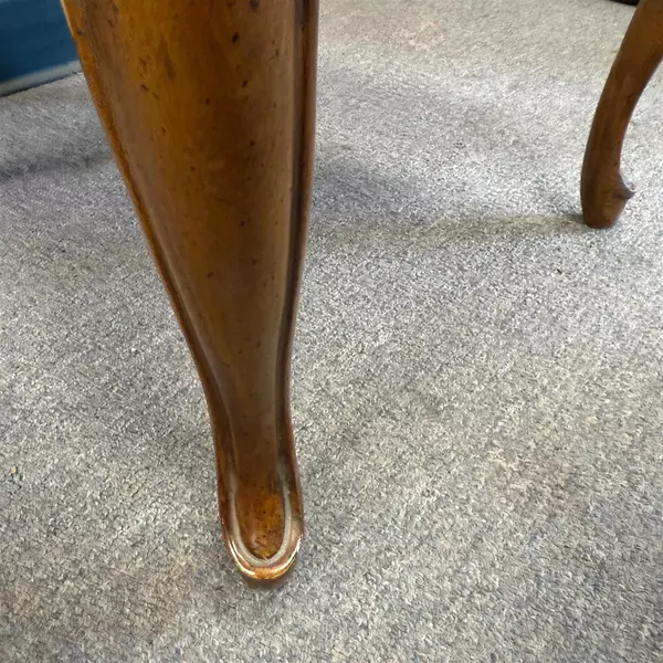 Set of 3 Vintage Stanley Furniture Upholstered Louis XV Style Cane Back Chairs