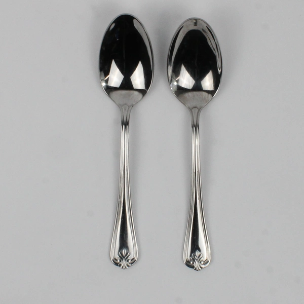 Lot of 2 Lenox Butlers Gourmet (Stainless) Oval Soup Spoon 7" Long
