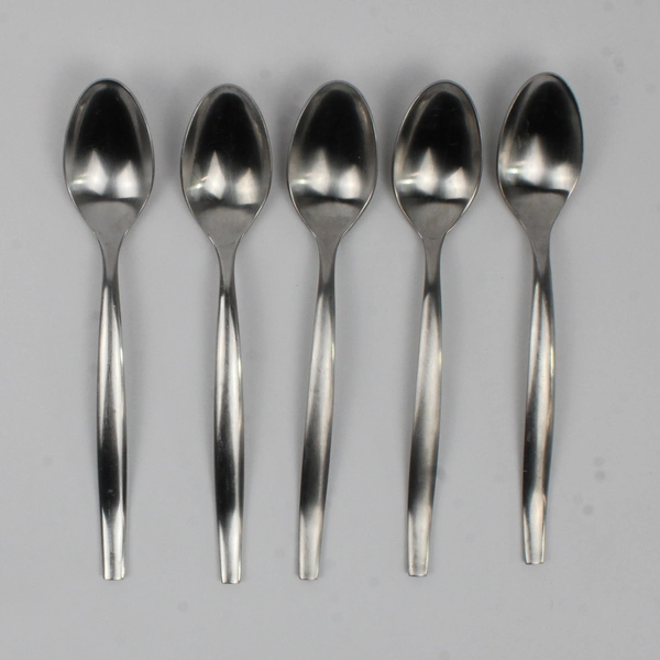 Lot Of 5 Gourmet Settings Frame (Stainless) Flatware Oval Soup Spoons