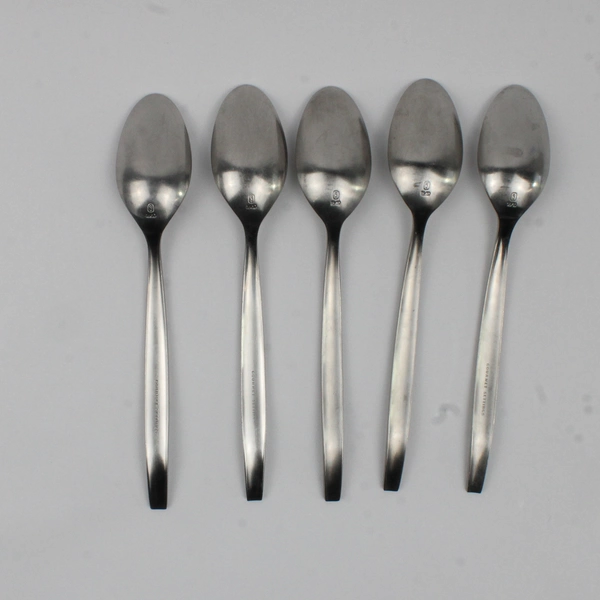 Lot Of 5 Gourmet Settings Frame (Stainless) Flatware Oval Soup Spoons