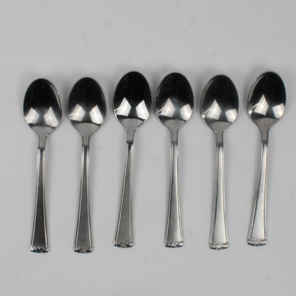 Lot of 6 Hampton Silversmiths HSV141 Stainless Steel Teaspoons