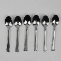 Lot of 6 Hampton Silversmiths HSV141 Stainless Steel Teaspoons