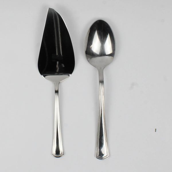 Lot Of 2 Reed & Barton Palladian (Stainless) Flatware Pie Server & Serving Spoon