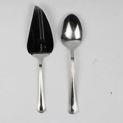 Lot Of 2 Reed & Barton Palladian (Stainless) Flatware Pie Server & Serving Spoon