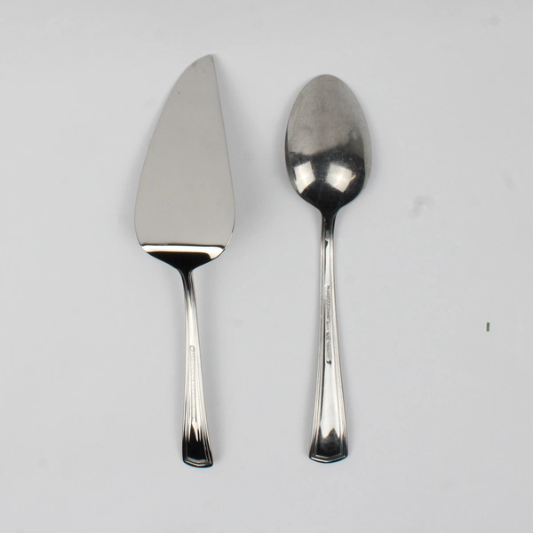 Lot Of 2 Reed & Barton Palladian (Stainless) Flatware Pie Server & Serving Spoon