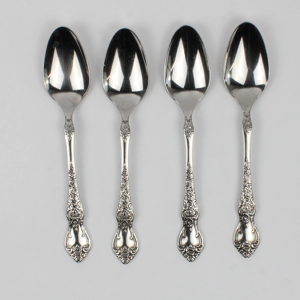 Set of 4 International Silver La France Oval Soup Spoons Stainless 7.25 Inches