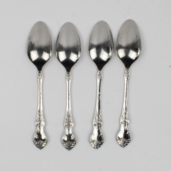 Set of 4 International Silver La France Oval Soup Spoons Stainless 7.25 Inches