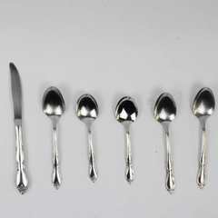 Lot Of 6 WMA Rogers Flatware 3 Soup, 2 Sugar Spoons, 1 Dinner Knife