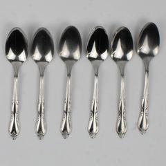 Lot Of 6 Oneida Silver Montclair (Stainless) Flatware Teaspoons 6" Long