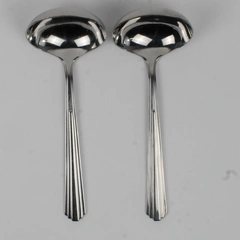 Lot Of 2 Splendide Manhattan (Stainless) Flatware Gravy Ladle 7.25"