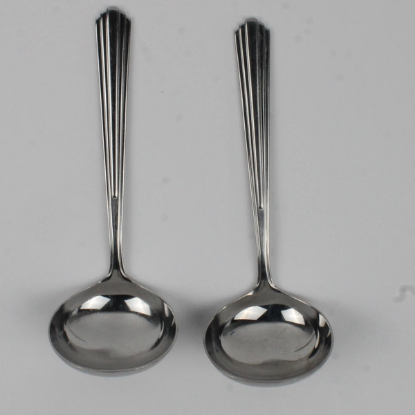 Lot Of 2 Splendide Manhattan (Stainless) Flatware Gravy Ladle 7.25"