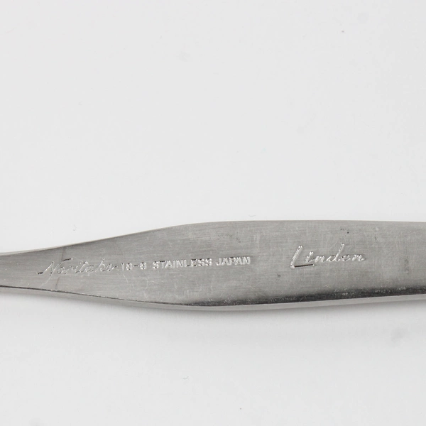 Lot Of 8 Noritake Linden Pattern Oval Shaped Soup Spoons 18/8 Stainless 7.5"