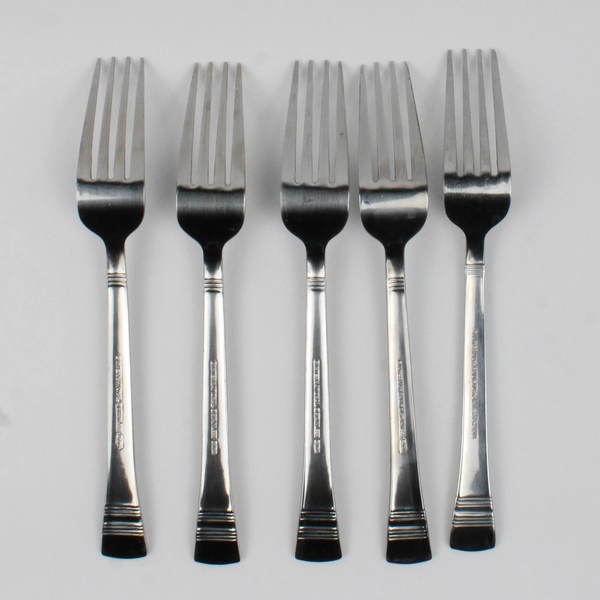 Lot Of 5 International Silver Kensington (Stainless) Flatware Dinner Forks 8.25"