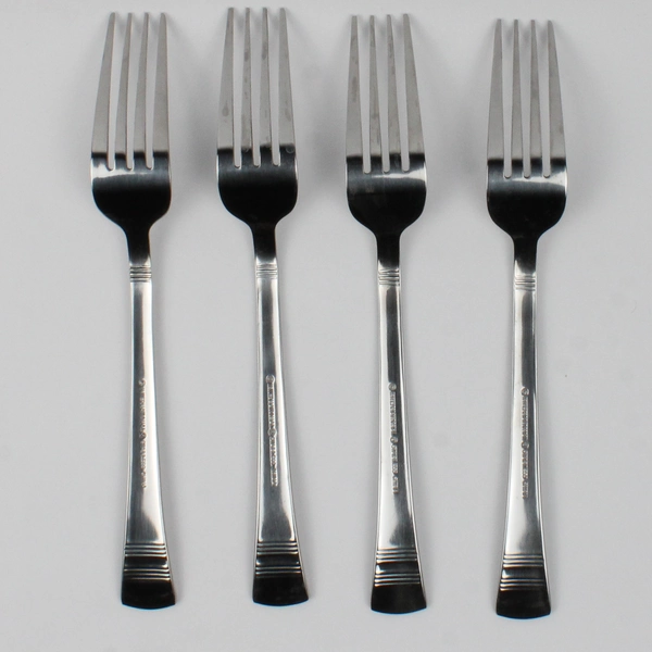 Lot Of 4 International Silver Kensington (Stainless) Flatware Dinner Forks 8.25"