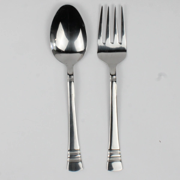 Lot Of 2 International Silver Kensington (Stainless) Flatware Serving Set 9"