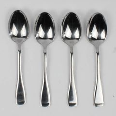 Lot of 4 Oneida Surge Stainless Steel Oval Soup Spoons 7 1/8"
