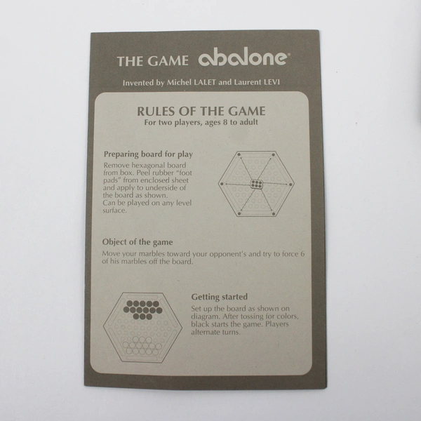 ABALONE Marble Strategy Complete Board Game 1990