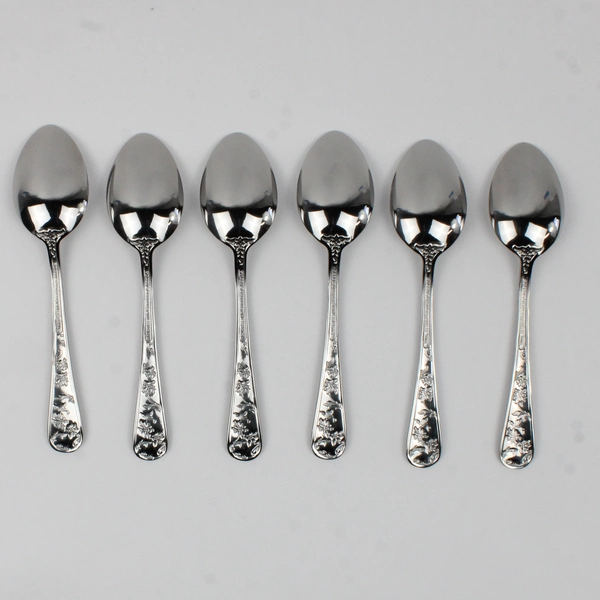 Lot of 6 Reed & Barton Queen's Garden Pattern SS Teaspoons 6.25" New