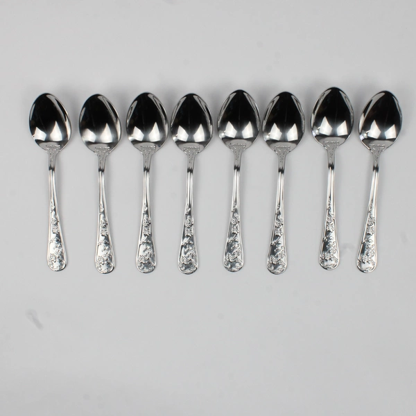 Lot of 8 Reed & Barton Queen's Garden Pattern SS Teaspoons 6.25" New
