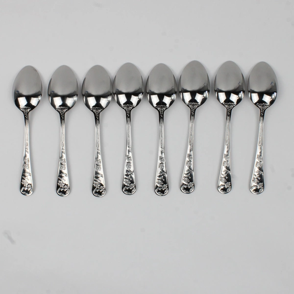 Lot of 8 Reed & Barton Queen's Garden Pattern SS Teaspoons 6.25" New