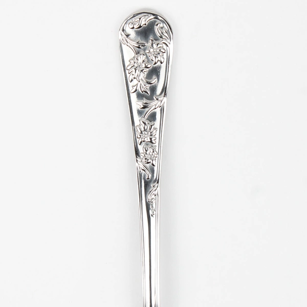 Lot of 2 Reed & Barton Queen's Garden Pattern SS Oval Shaped Soup Spoons 7" New