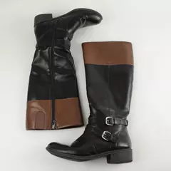 Arizona "Denver” Faux Leather Women’s Sz 9.5 Riding Boots Reg Calf Black/Brown