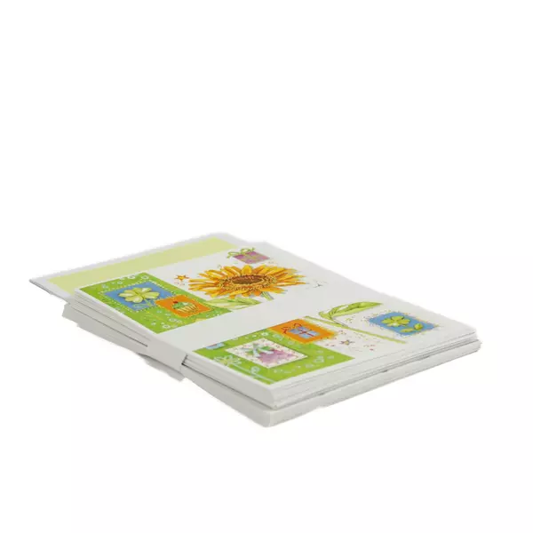 New Greeting Card Set 10 Cards Envelopes + Notepad 7x4.5in Compact Gift