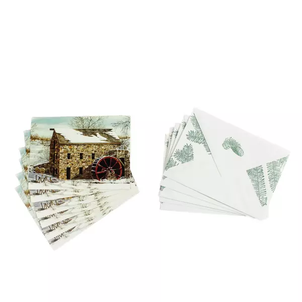 Christmas Greeting Cards Box 6 Cards & Envelopes 7.25x5.25 New (Opened)