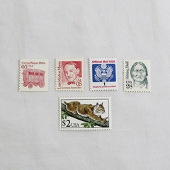 Lot Of 5 USPS Stamps 1989 1990 Sitting Bull Circus Wagon Luis Munoz Marin MNH OG