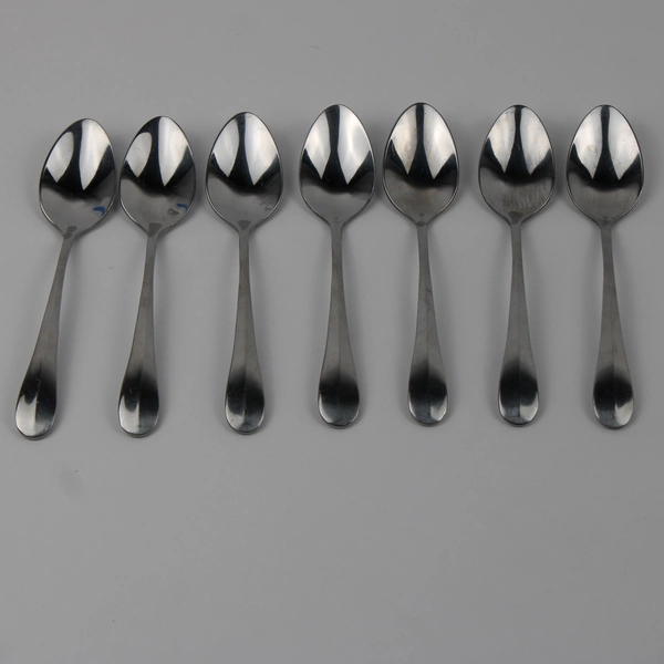 Lot of 7 IKEA Gamman Pattern Stainless Steel Teaspoons 5.75" Good