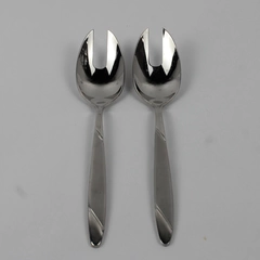 Lot Of 2 Oneida Silver Risotto (Stainless) Flatware Pierced Serving Spoon 9"