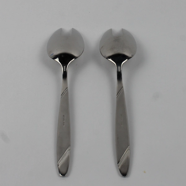 Lot Of 2 Oneida Silver Risotto (Stainless) Flatware Pierced Serving Spoon 9"